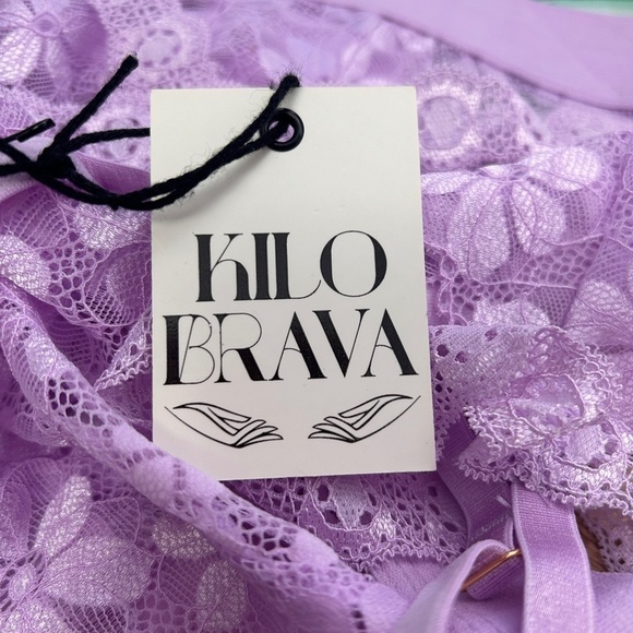 KIB KILO BRAVA Sexy Garter Belt 'Sweet Hitchhiker' Floral Lace Strappy Stretch - Picture 10 of 12